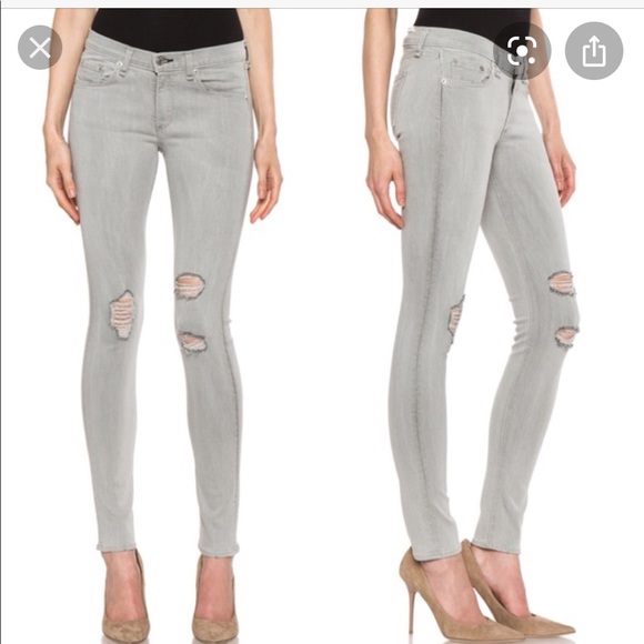 Rag & Bone Gray distressed skinny jeans - Picture 6 of 6